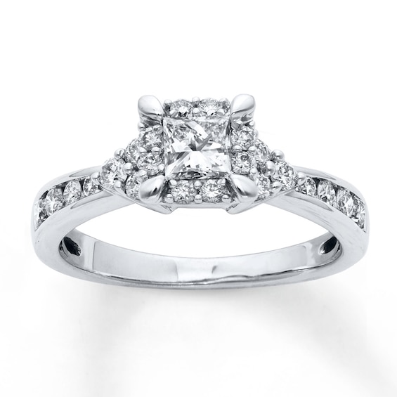 Previously Owned Diamond Engagement Ring 1 Carat tw Round-cut 14K White Gold