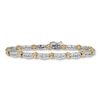 Previously Owned Diamond Bracelet 1 ct tw Round-cut 10K Two-Tone Gold 7"