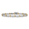 Thumbnail Image 1 of Previously Owned Diamond Bracelet 1 ct tw Round-cut 10K Two-Tone Gold 7&quot;