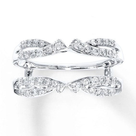 Previously Owned Diamond Enhancer Ring 1/2 ct tw Round-cut 14K White Gold