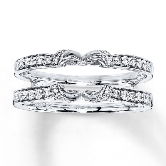 Previously Owned Diamond Enhancer Ring 3/8 ct tw Round-cut 14K White Gold