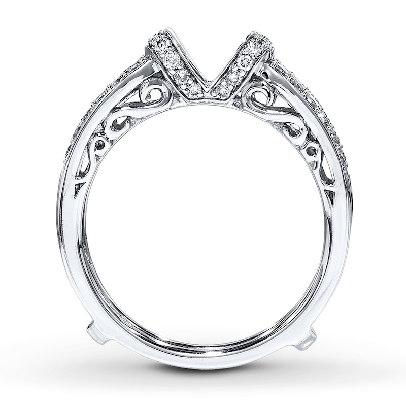 Main Image 2 of Previously Owned Diamond Enhancer Ring 3/8 ct tw Round-cut 14K White Gold