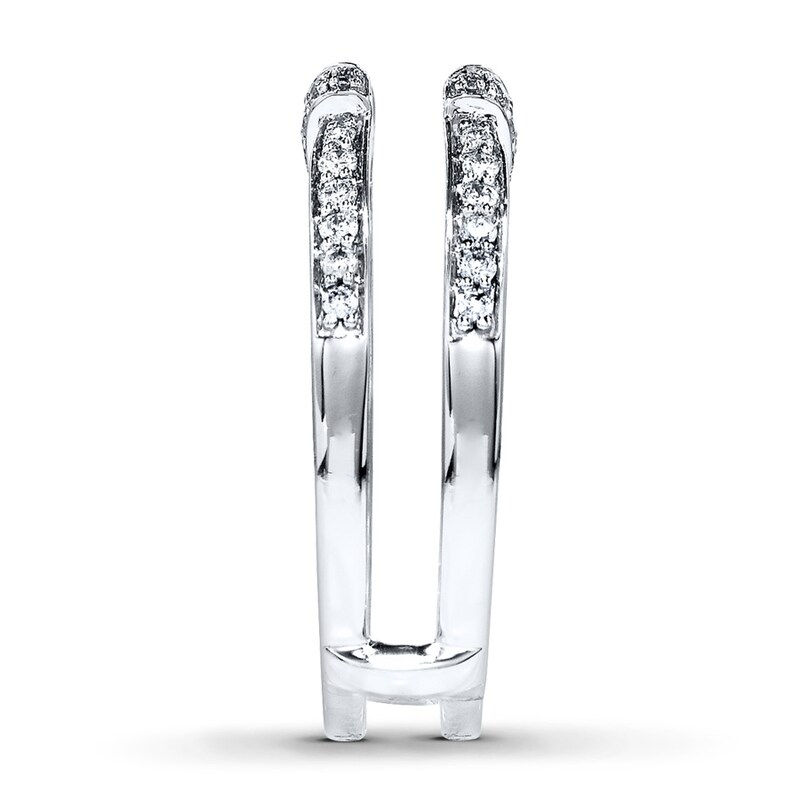 Main Image 3 of Previously Owned Diamond Enhancer Ring 3/8 ct tw Round-cut 14K White Gold