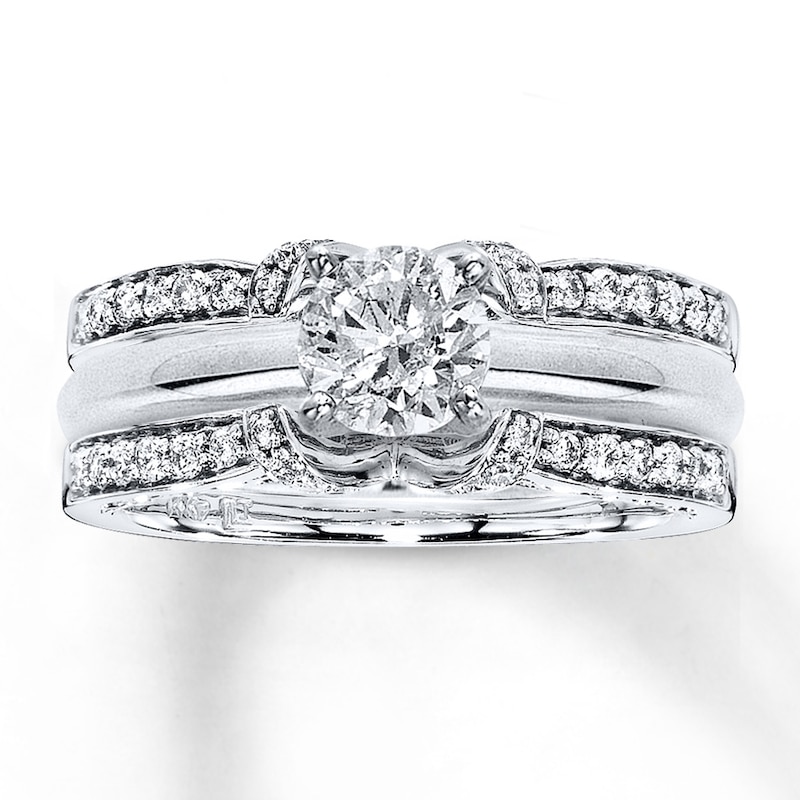 Main Image 4 of Previously Owned Diamond Enhancer Ring 3/8 ct tw Round-cut 14K White Gold