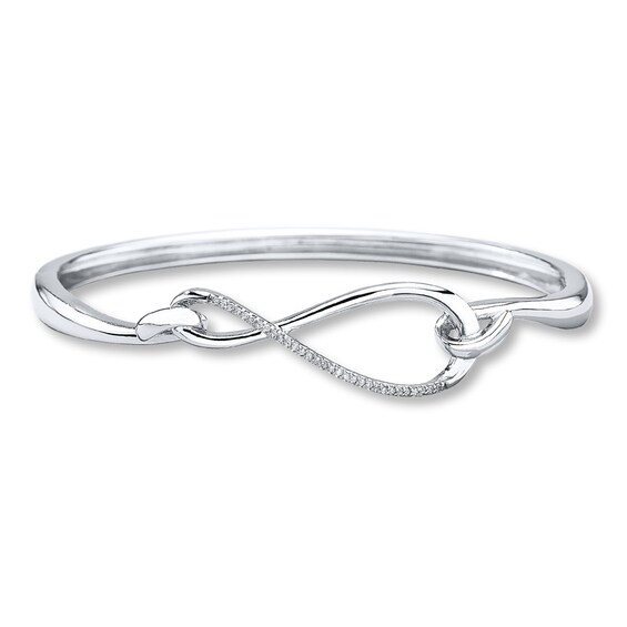 Previously Owned Diamond Bangle Bracelet 1/10 ct tw Sterling Silver
