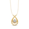 Thumbnail Image 0 of Previously Owned Diamond Teardrop Necklace 3/4 Carat Round-cut 14K Yellow Gold