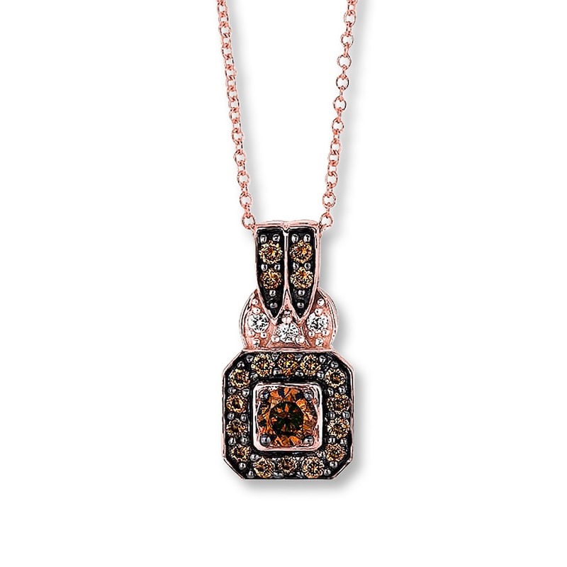 Previously Owned Le Vian Diamond Necklace 1/2 ct tw 14K Strawberry Gold
