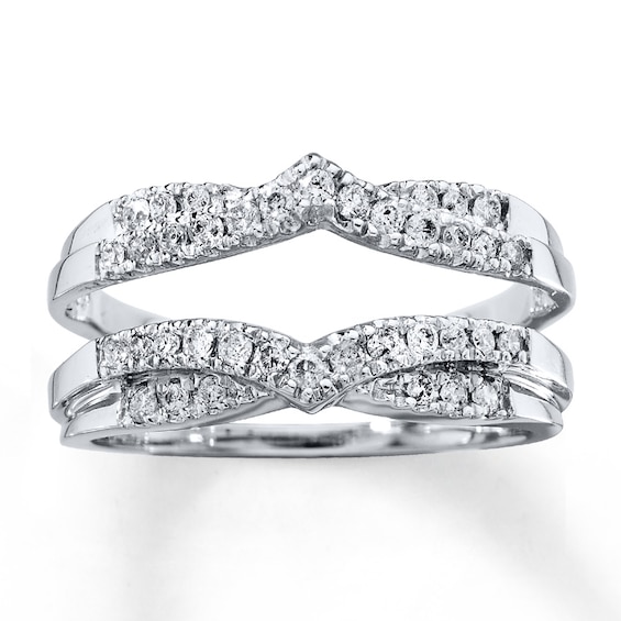 Previously Owned Diamond Enhancer Ring 1/3 ct tw Round-cut 14K White Gold