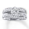 Thumbnail Image 4 of Previously Owned Diamond Enhancer Ring 1/3 ct tw Round-cut 14K White Gold