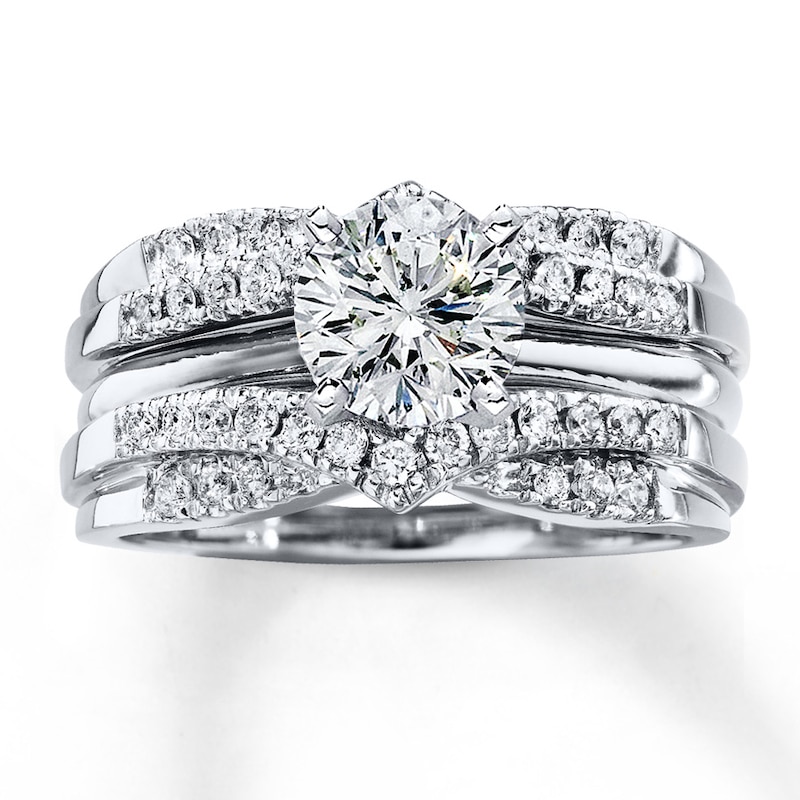 Main Image 4 of Previously Owned Diamond Enhancer Ring 1/3 ct tw Round-cut 14K White Gold