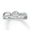 Thumbnail Image 1 of Previously Owned Engagement Ring 1/3 ct tw Round-cut Diamonds 10K White Gold