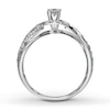 Thumbnail Image 1 of Previously Owned Engagement Ring 1/3 ct tw Round-cut Diamonds 10K White Gold