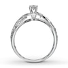 Thumbnail Image 2 of Previously Owned Engagement Ring 1/3 ct tw Round-cut Diamonds 10K White Gold
