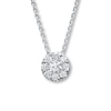 Previously Owned Necklace 3/8 ct tw Diamonds 18K White Gold