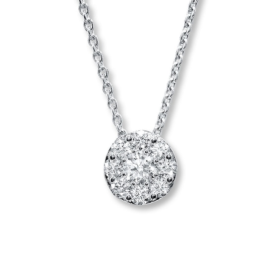 Previously Owned Necklace 3/8 ct tw Diamonds 18K White Gold