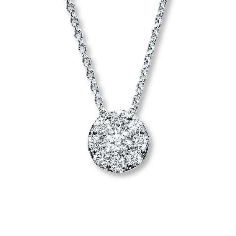 Previously Owned Necklace 3/8 ct tw Diamonds 18K White Gold