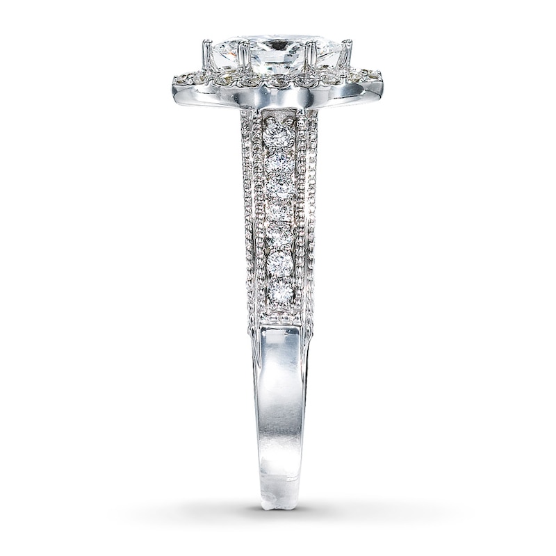 Previously Owned Diamond Engagement Ring 1 ct tw Marquise/Round 14K White Gold