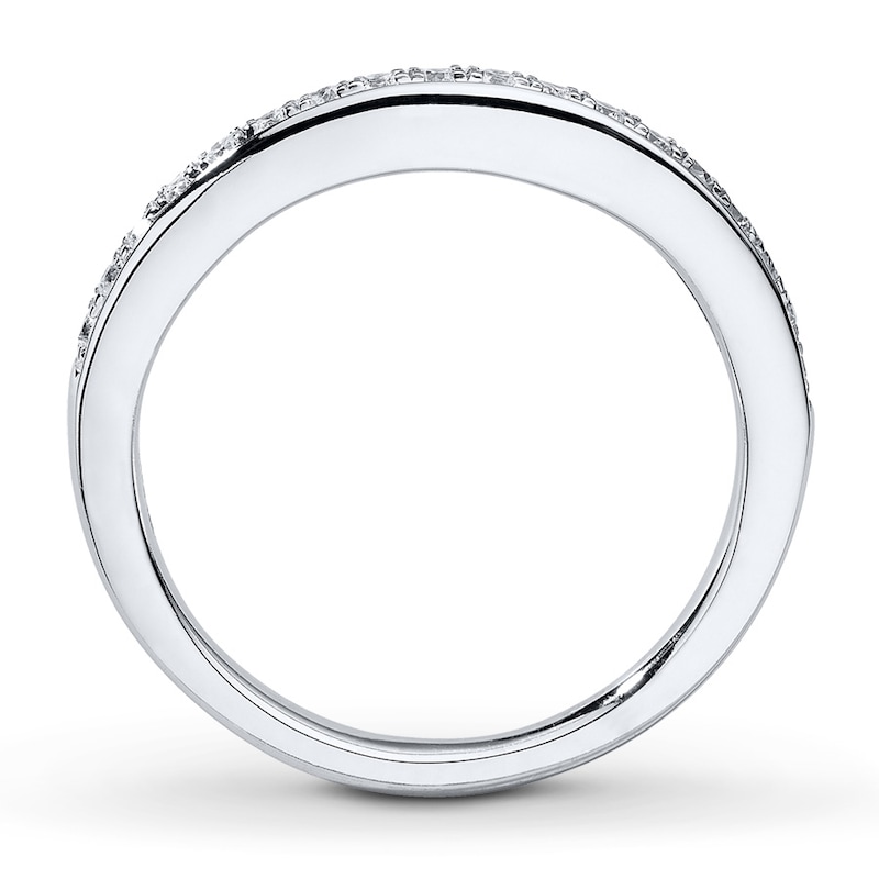 Main Image 2 of Previously Owned Diamond Wedding Band 1/5 ct tw Round-cut 14K White Gold