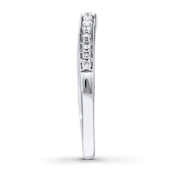 Thumbnail Image 3 of Previously Owned Diamond Wedding Band 1/5 ct tw Round-cut 14K White Gold