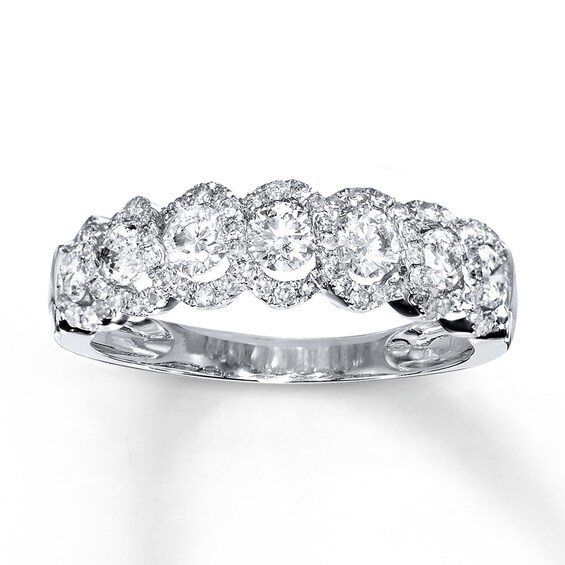 Previously Owned Diamond Anniversary Ring 1 ct tw Round-cut 14K White Gold