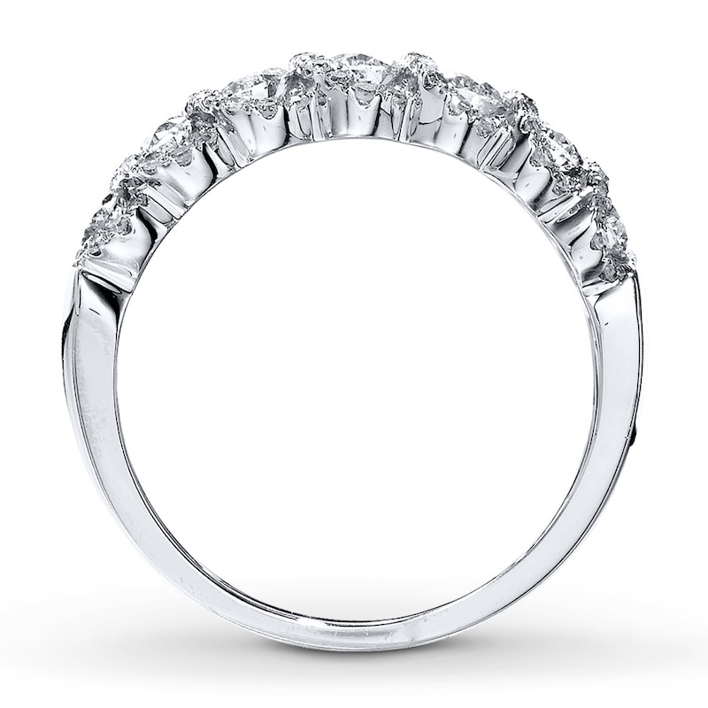 Main Image 2 of Previously Owned Diamond Anniversary Ring 1 ct tw Round-cut 14K White Gold