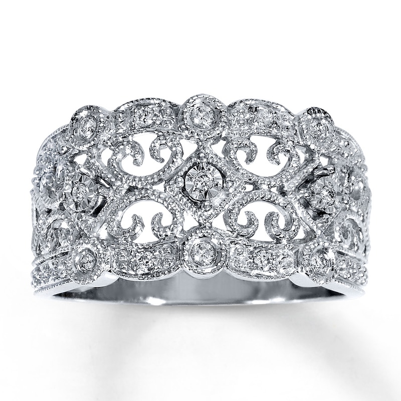 Previously Owned Diamond Ring 1/8 ct tw Sterling Silver