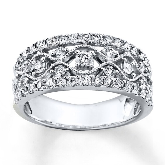 Previously Owned Diamond Ring 1 ct tw Round-cut 14K White Gold