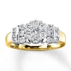 Thumbnail Image 1 of Previously Owned Diamond Flower Ring 1 ct tw Round-cut 14K Two-Tone Gold