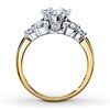 Thumbnail Image 2 of Previously Owned Diamond Flower Ring 1 ct tw Round-cut 14K Two-Tone Gold