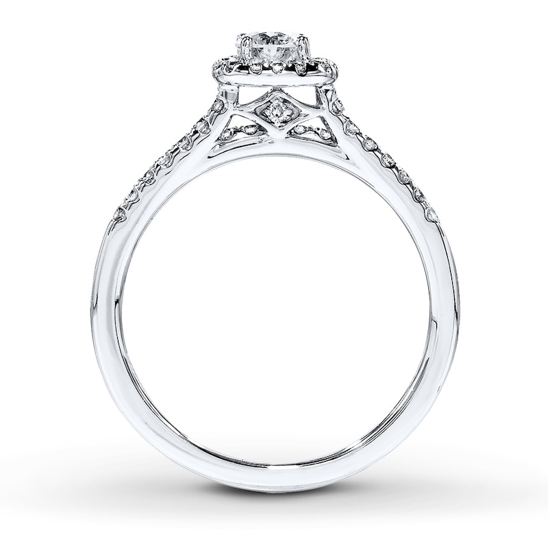 Main Image 2 of Previously Owned Diamond Bridal Set 1/2 ct tw 14K White Gold