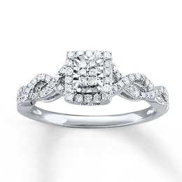 Previously Owned Diamond Ring 1/3 ct tw Round 10K White Gold