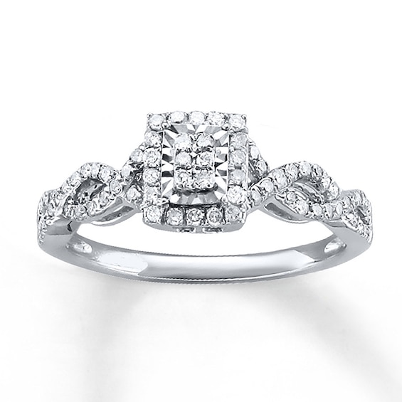 Previously Owned Diamond Ring 1/3 ct tw Round 10K White Gold