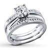 Thumbnail Image 3 of Previously Owned Diamond Enhancer Ring 1/4 ct tw Round-cut 14K White Gold