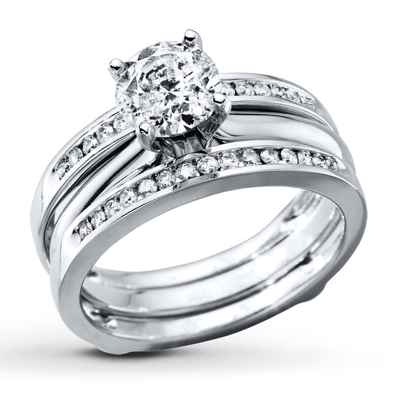 Previously Owned Diamond Enhancer Ring 1/4 ct tw Round-cut 14K White Gold