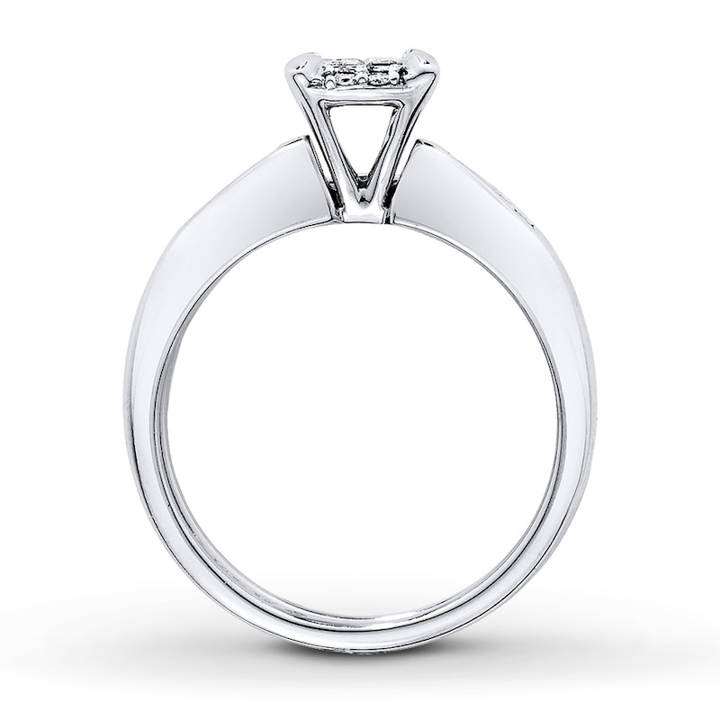 Previously Owned Diamond Bridal Set 1/2 carat tw 14K White Gold