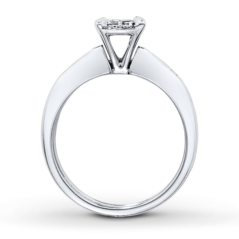 Main Image 2 of Previously Owned Diamond Bridal Set 1/2 carat tw 14K White Gold