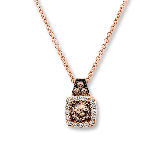 Previously Owned Le Vian Diamond Necklace 1/4 ct tw 14K Strawberry Gold