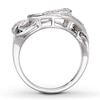 Thumbnail Image 2 of Previously Owned Black & White Diamond Ring 1/5 ct tw Sterling Silver