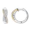Thumbnail Image 1 of Previously Owned Diamond Earrings 1 ct tw Round-Cut 14K Two-Tone Gold