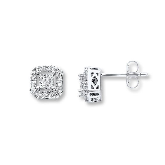 Previously Owned Diamond Earrings 1/4 ct tw 10K White Gold