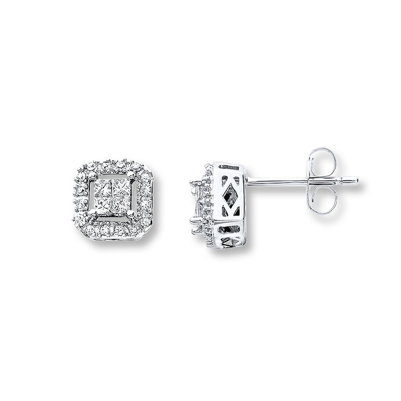 Main Image 1 of Previously Owned Diamond Earrings 1/4 ct tw 10K White Gold