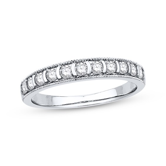 Previously Owned Diamond Anniversary Band 3/8 ct tw Round-Cut 10K White Gold