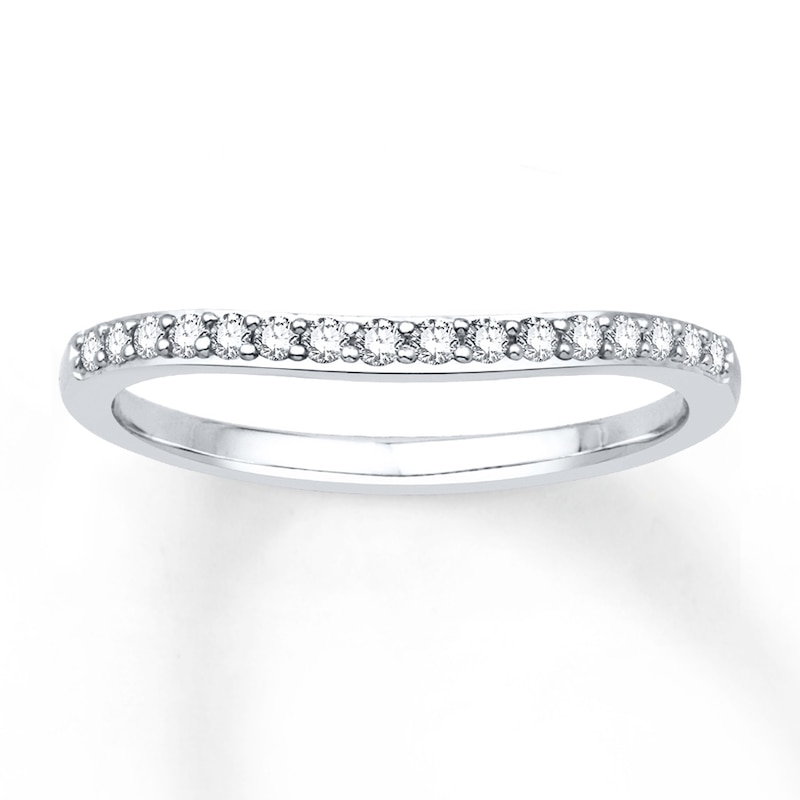 Main Image 1 of Previously Owned Wedding Band 1/6 ct tw Round-cut Diamonds 14K White Gold
