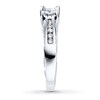Thumbnail Image 3 of Previously Owned Three-Stone Engagement Ring 1 ct tw Diamonds Princess-cut 14K White Gold