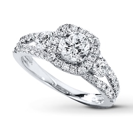Previously Owned Diamond Ring 1-5/8 Carat tw Round-cut 14K White Gold