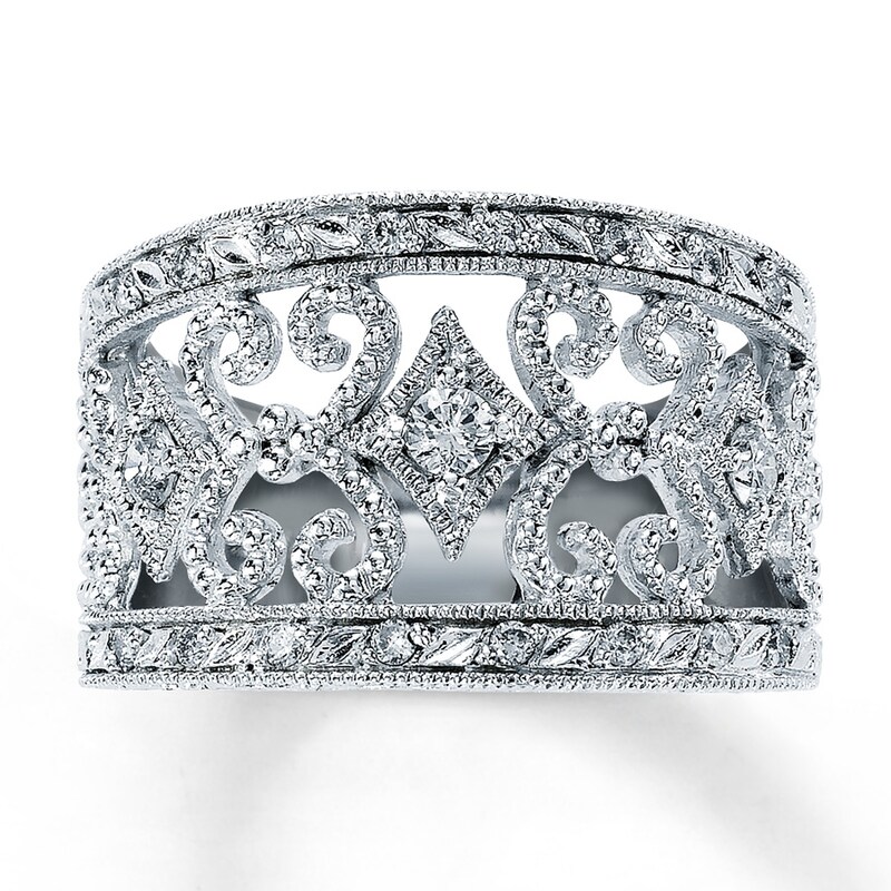 Main Image 1 of Previously Owned Diamond Ring 1/3 ct tw Round-cut Sterling Silver