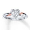 Thumbnail Image 1 of Previously Owned Diamond Heart Ring 1/8 ct tw Sterling Silver & 10K Rose Gold