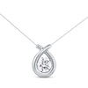 Thumbnail Image 1 of Previously Owned Diamond Solitaire Teardrop Necklace 1/2 ct tw Round-cut 14K White Gold 18"