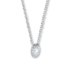 Thumbnail Image 2 of Previously Owned Diamond Necklace 3/4 ct tw Round-cut 14K White Gold