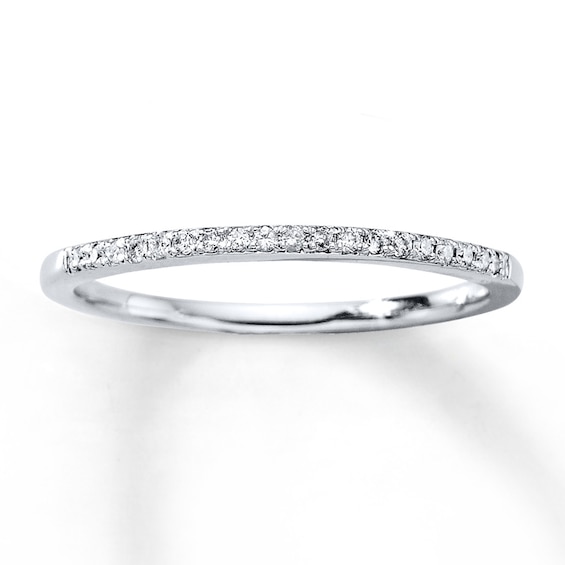 Previously Owned Diamond Wedding Band 1/10 ct tw Round-cut 10K White Gold